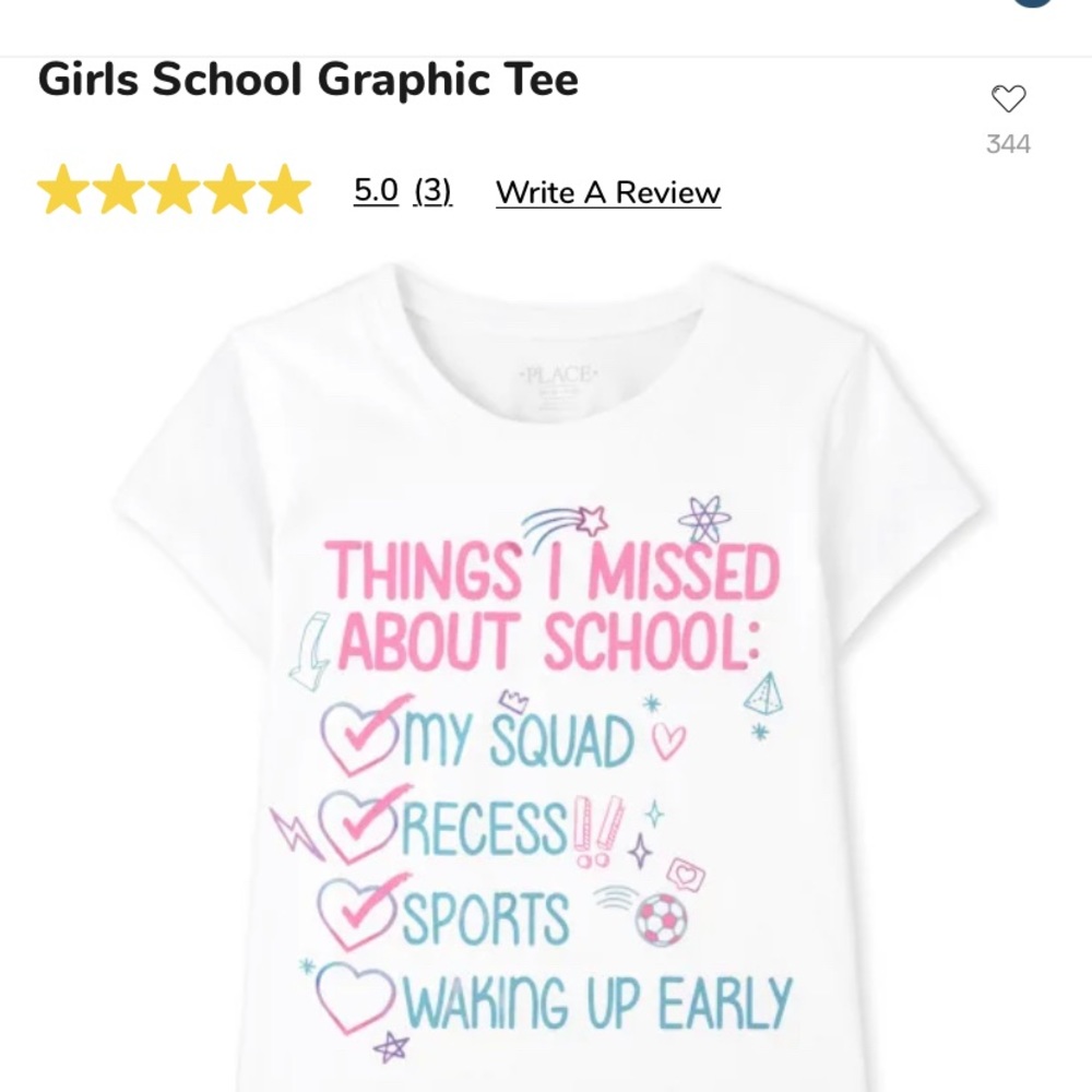 NWT back to school graphic tee (Medium & small)